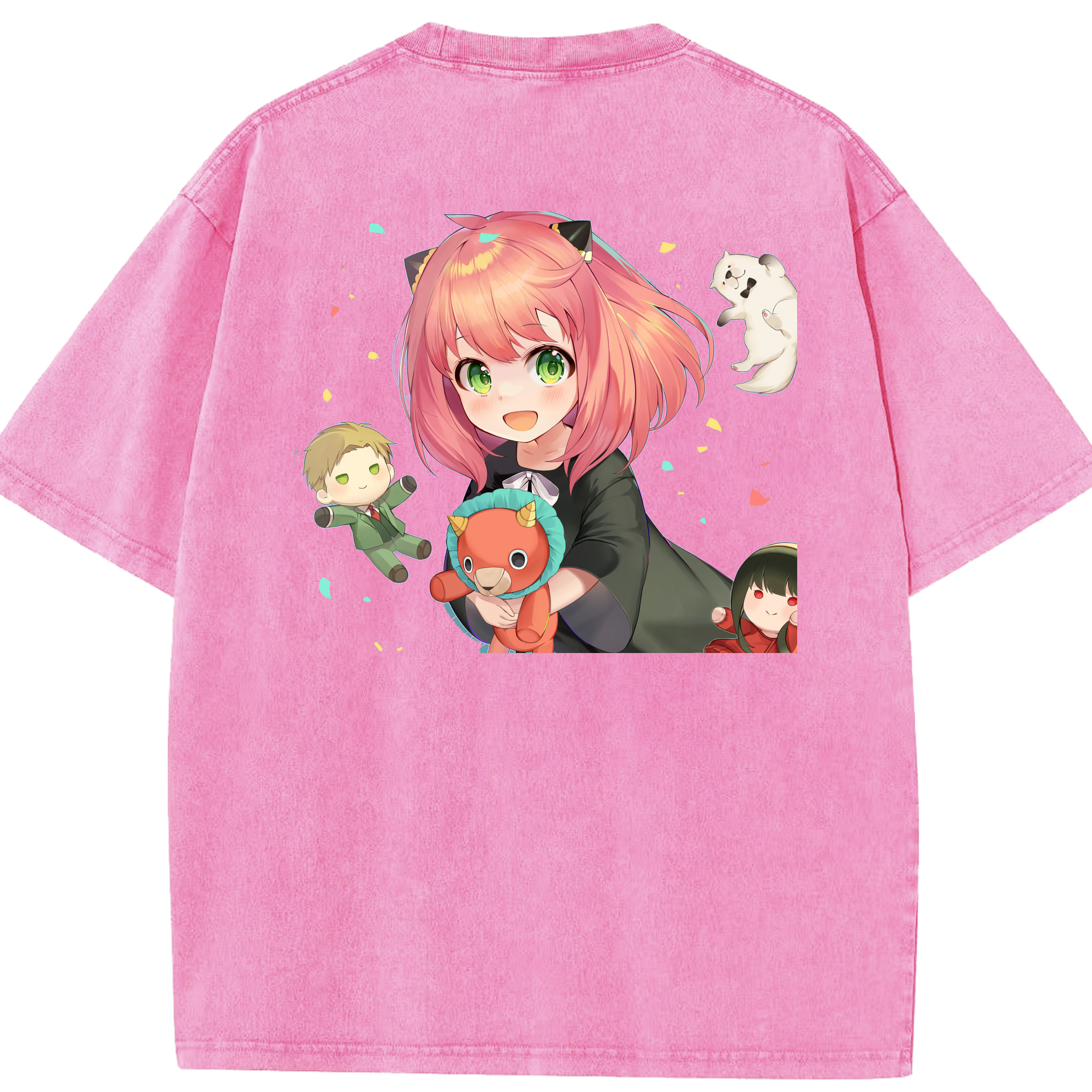 （画像用） SPY×FAMILY间谍家家酒 綿100% ヴィンテージ風 半袖Tシャツ（背面プリント）